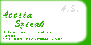 attila szirak business card