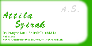 attila szirak business card